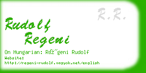 rudolf regeni business card